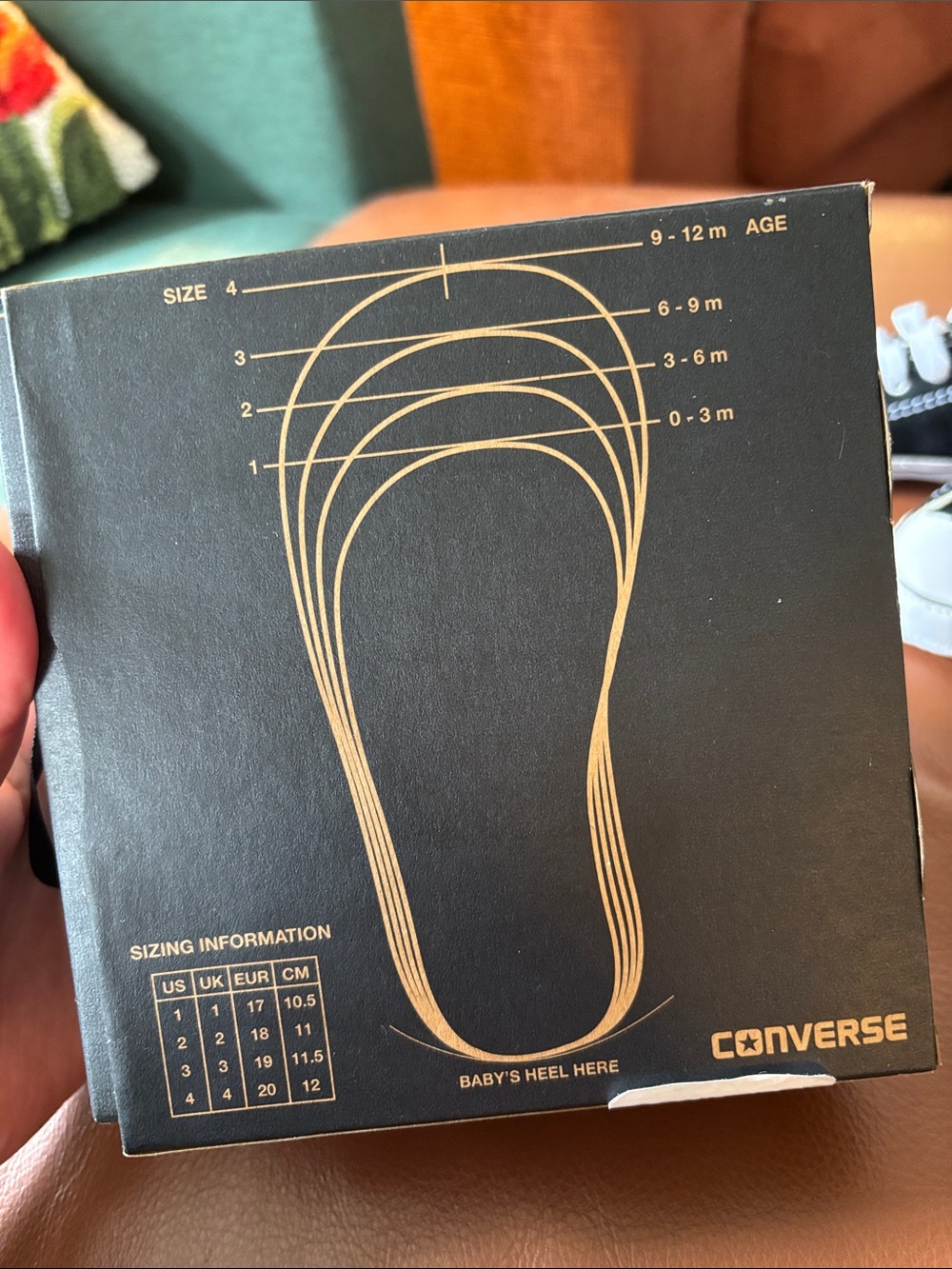 CONVERSE Black Hightop Crib Shoes - Picture 5 of 6